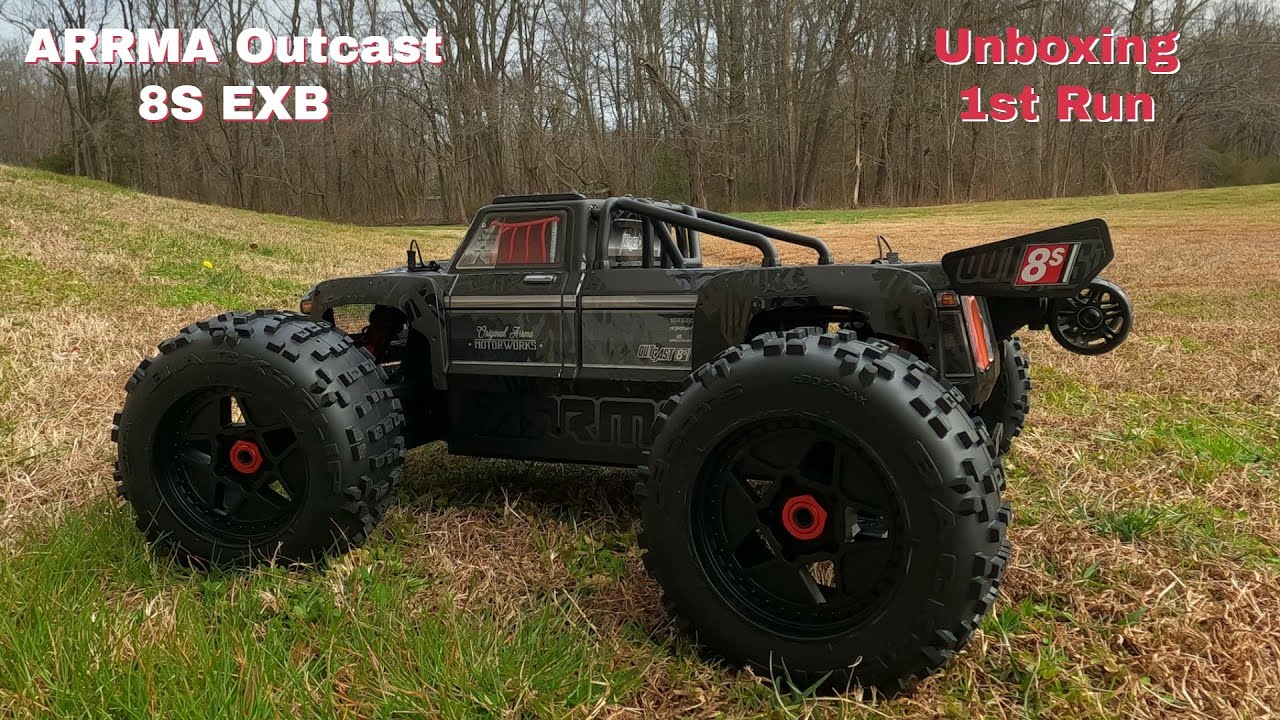 Outcast 8S EXB unboxing & First run with Hobbywing Max5 1100kv combo .