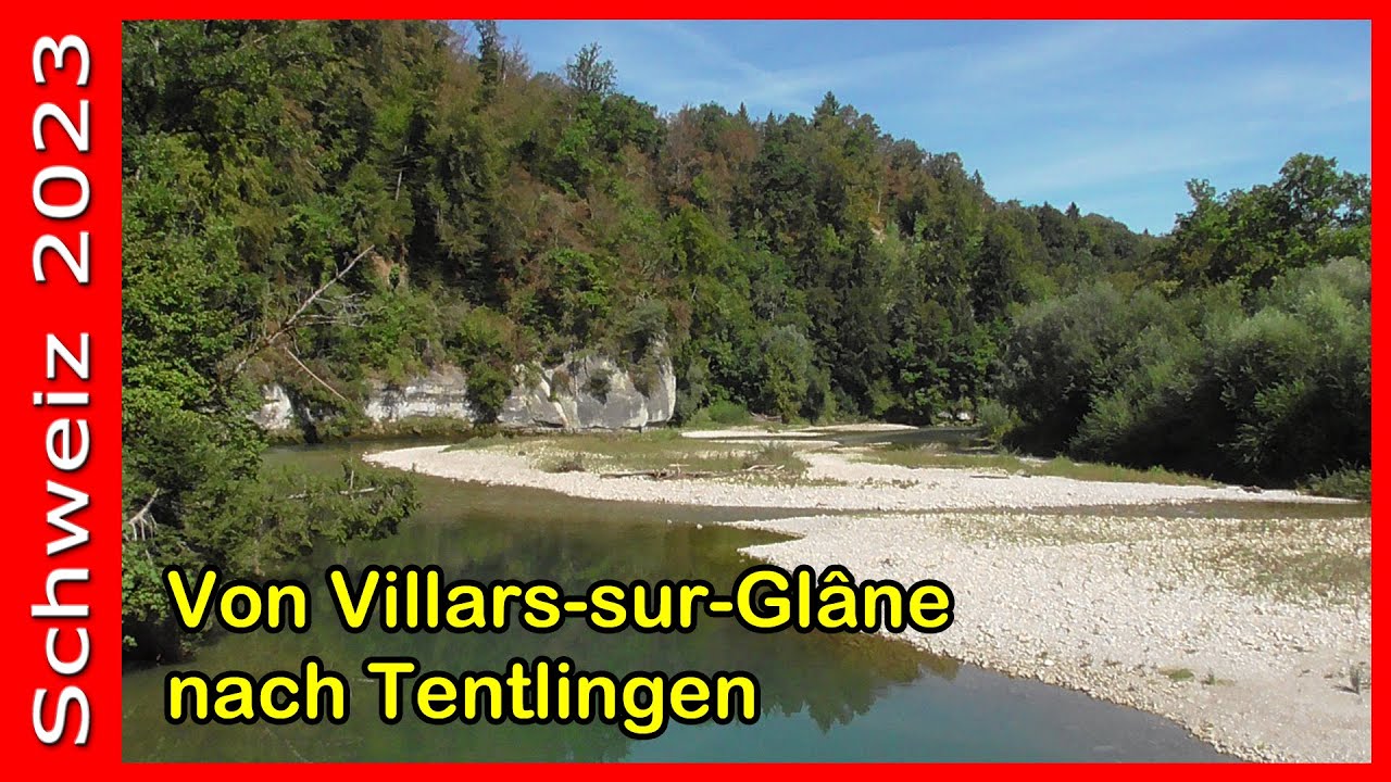 Schweiz 2023: Wanderung im Kanton Fribourg von Villars-sur-Glâne entlang der Gérine nach Tentlingen