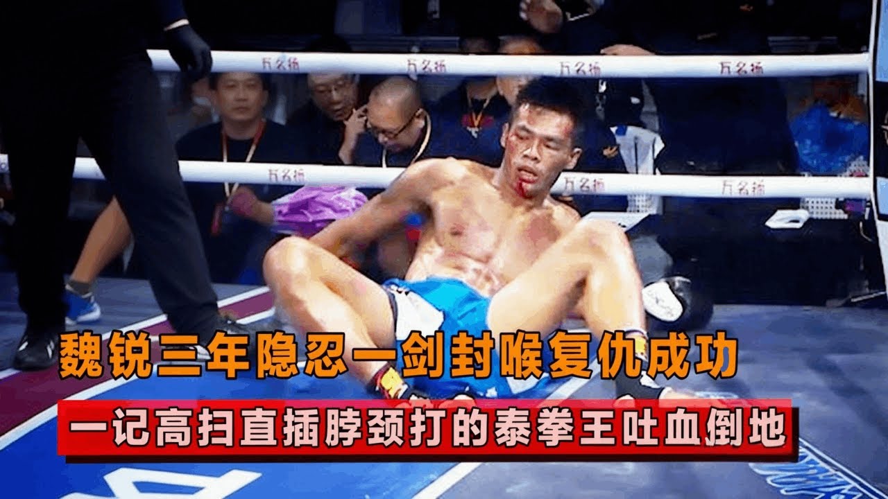 三年隐忍一剑封喉！魏锐一记高扫直插脖颈，泰拳王者倒地吐血【格斗界扛把子】