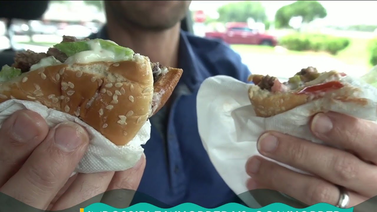 Blind taste test between the Impossible Whopper and the Original Whopper | River City Live