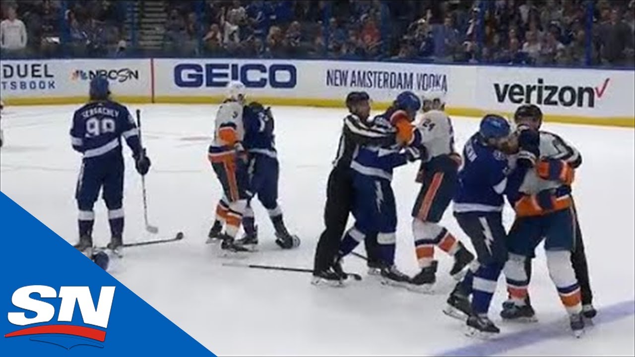 Tempers Flare & Fights Break Out After Barclay Goodrow Crosschecks Casey Cizikas