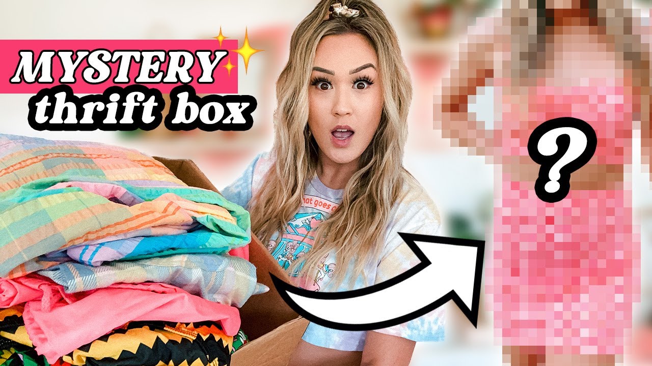 DIY THRIFT FLIP | DIYing From a Box of Mystery Thrifted Clothes