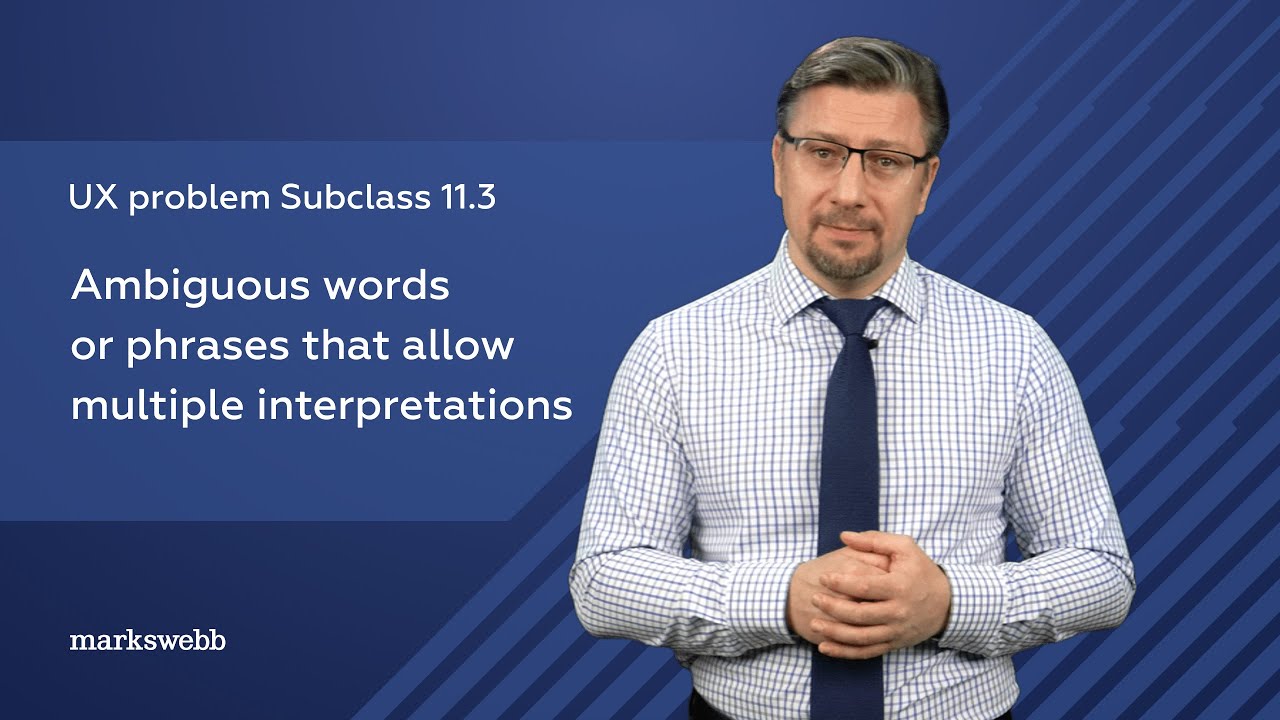 UX issues caused by ambiguous labels and wording — UX Problems Guide Class 11.3