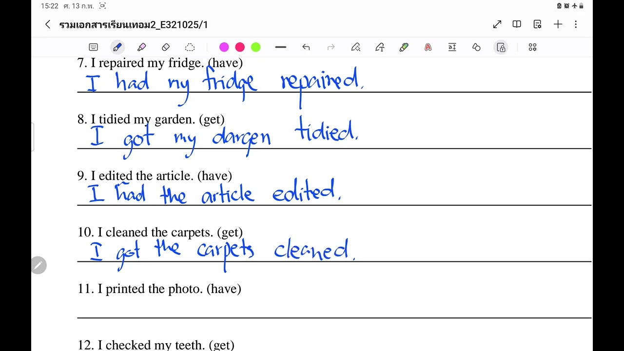 Causative Form M5 Exercises