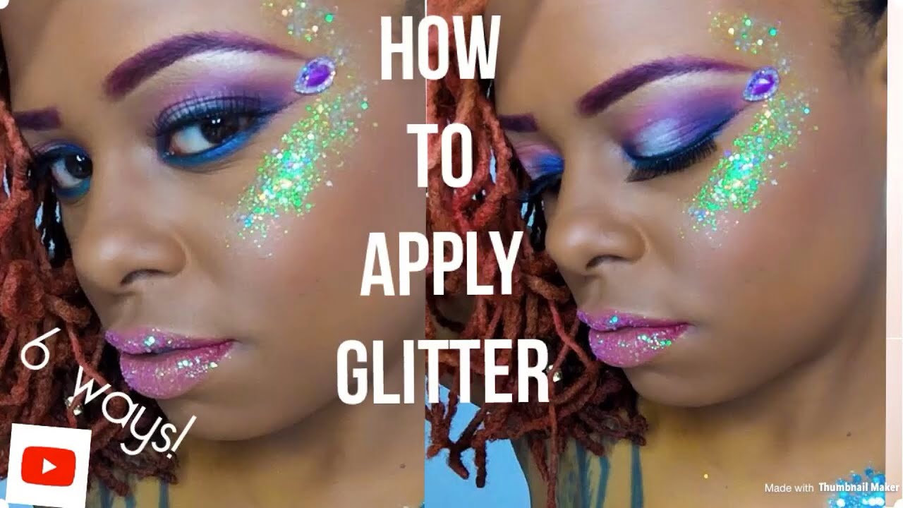 How to apply Glitter on Face and Body || Shimmer Oil || 6 WAYS
