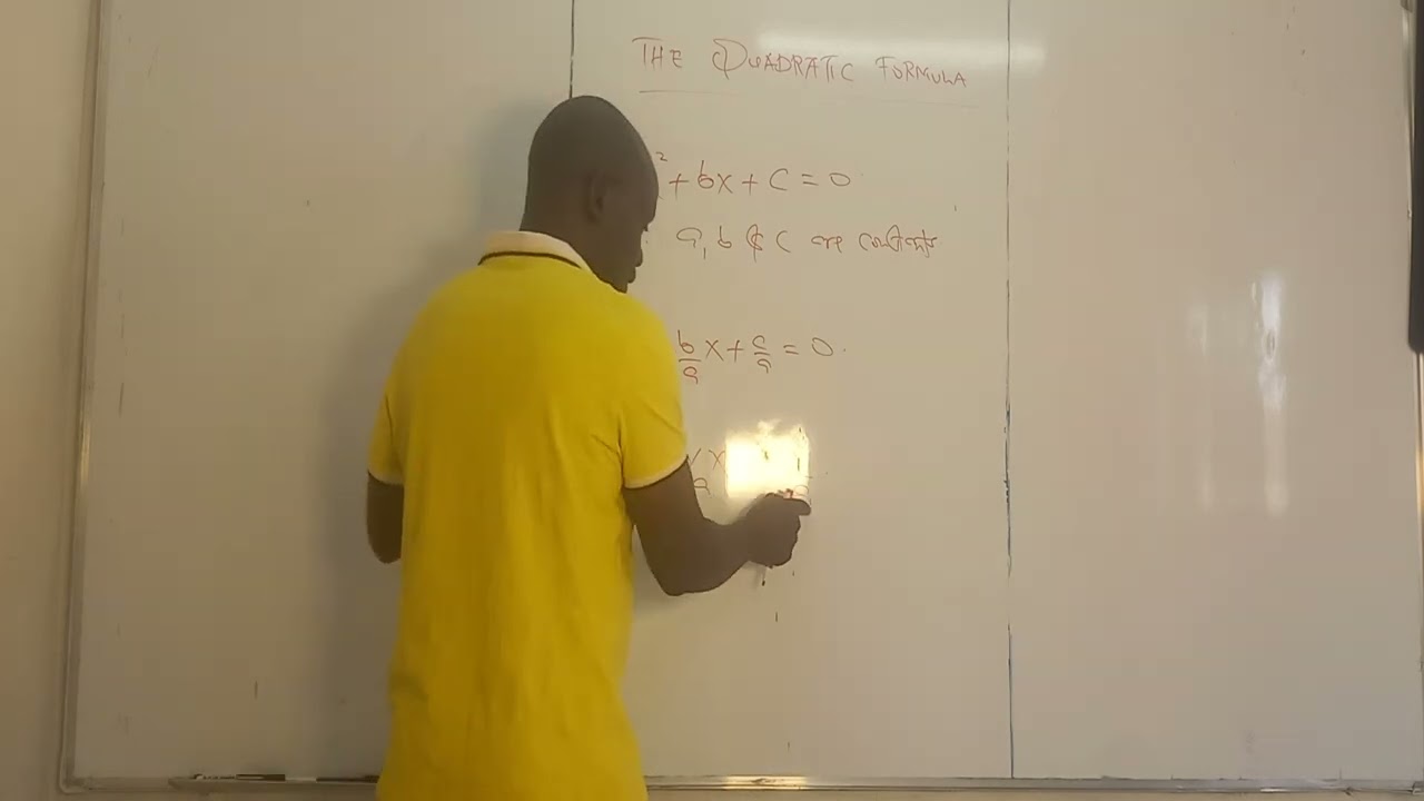 Quadratic Formula from Scratch||IGCSE & KCSE Past Questions