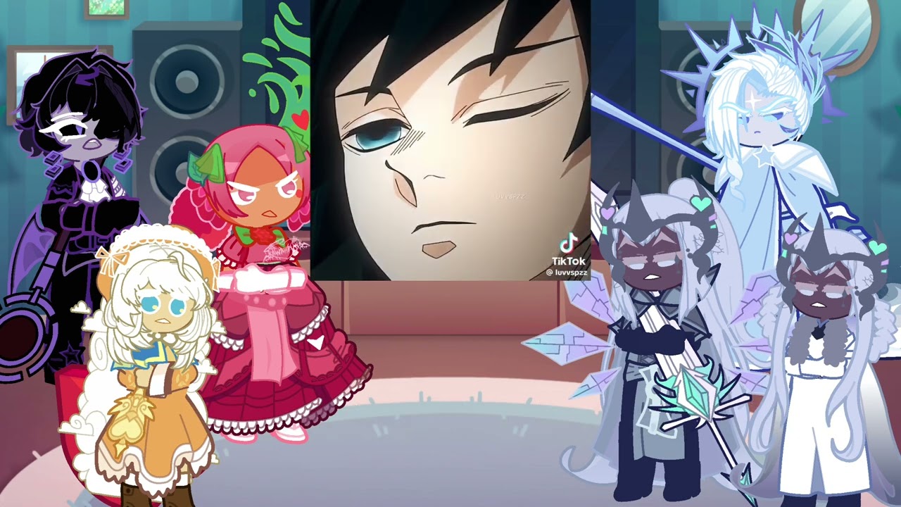 Cookie run kingdom react to Giyuu | Demon slayer | Gacha life 2