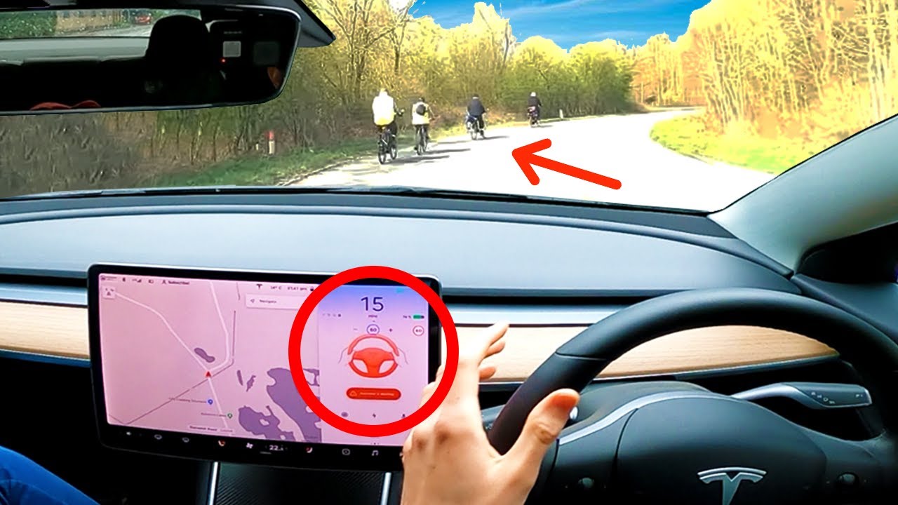 Tesla Autopilot VS 4 Cyclists! (UK Roads Tesla Autopilot Test)