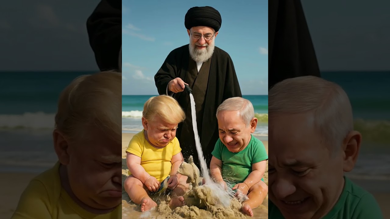 Ali Khamenei Plays With Donald Trump And Baby Netanyahu Israel-Iran Conflict #baby  #funny  #comedy