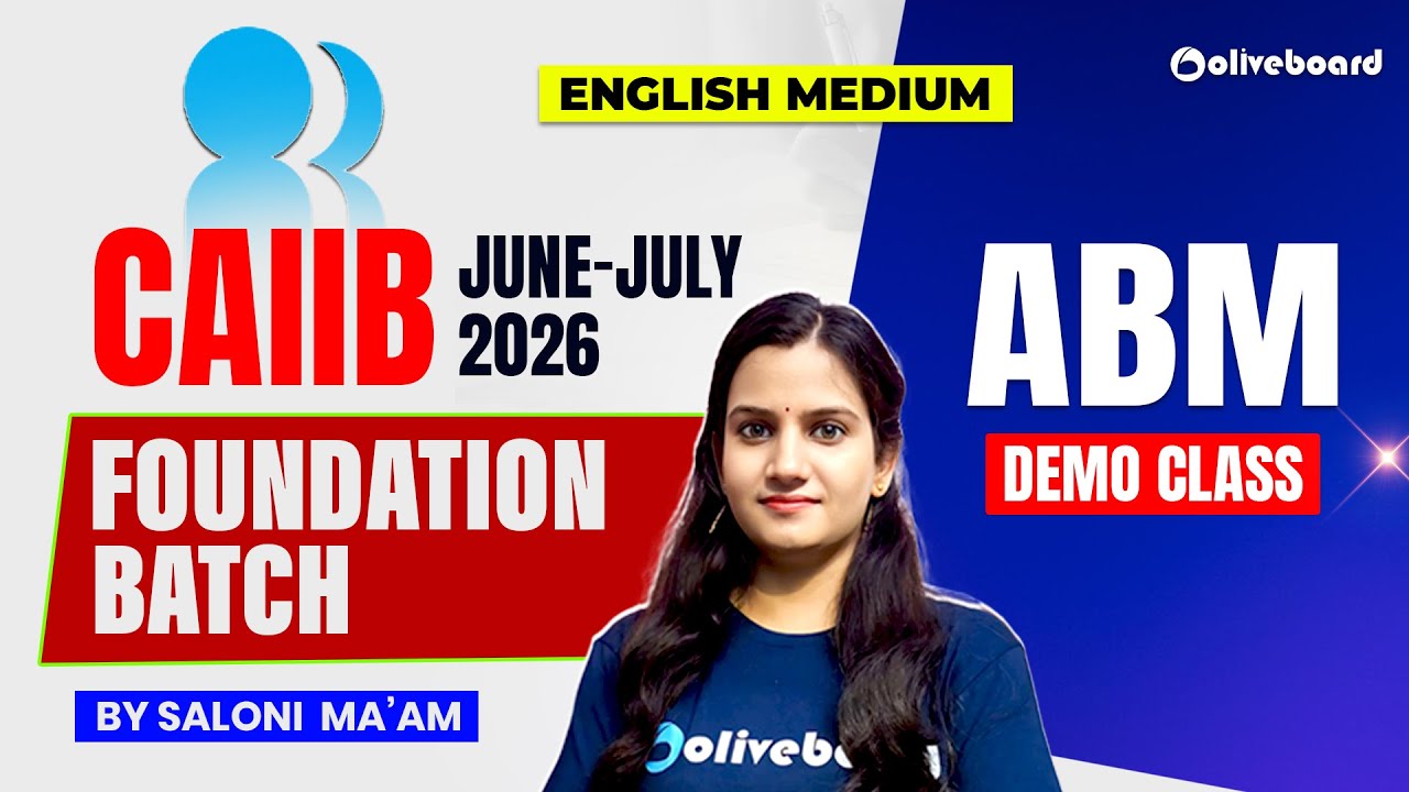 CAIIB June July ABM 2026 | Foundation Batch Demo Class | Start Your CAIIB Preparation Saloni Maam