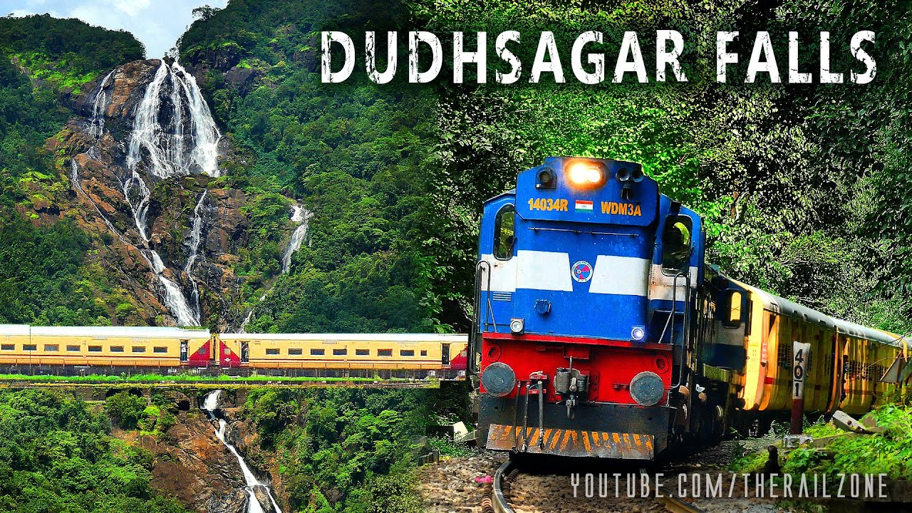 Amaravati Express😍 Dudhsagar Falls Train Videos | Indian Railways | RailGadi