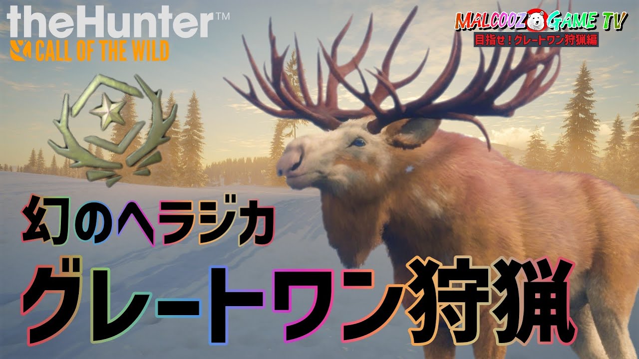 【ザハンターコールオブザワイルド】美しすぎるヘラジカグレートワン！！しかも毛色がすげ【theHunter: Call of the Wild 】