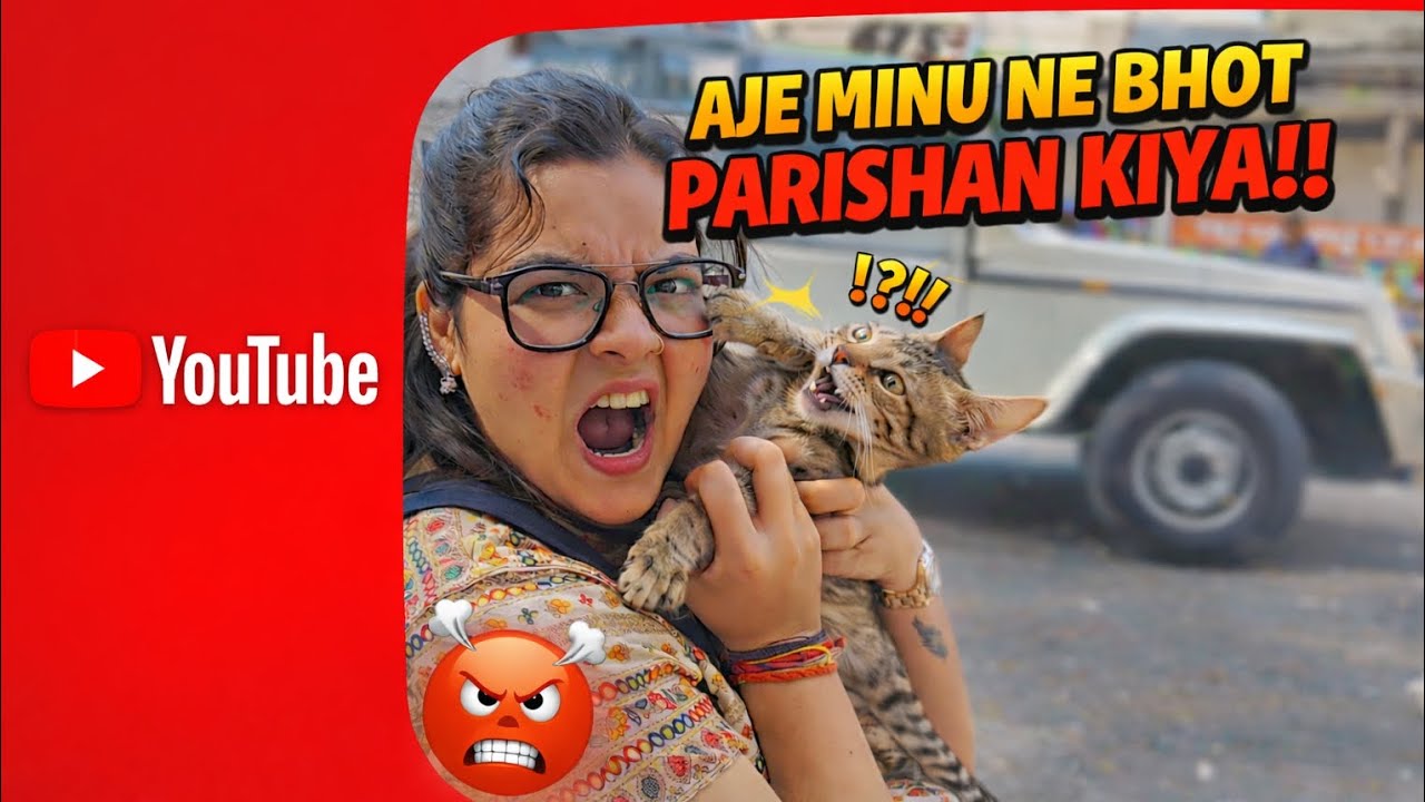 🔥 Aaje Minu e mane bhot parishan kari 😱 | Funny Cat Vlog😳 | (18/365)#gujarativlog  #dailyvlog #volg 