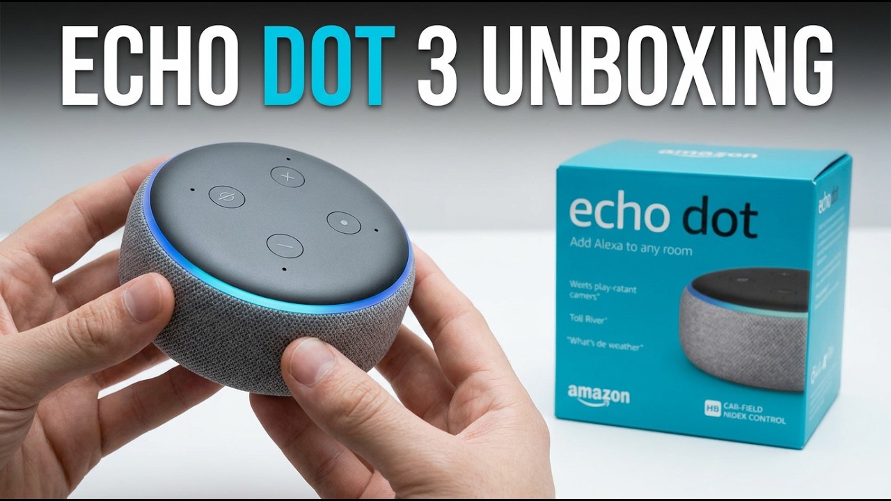 Amazon Echo Dot (3rd Gen) Smart Speaker in Heather Gray Unboxing