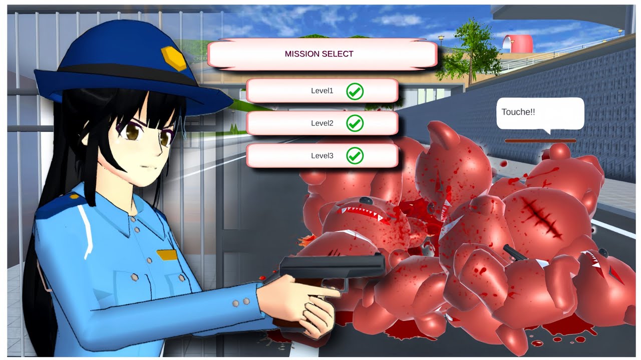 Police Mission • Defeat Robber Bears • Level 1,2,3 • Sakura School Simulator