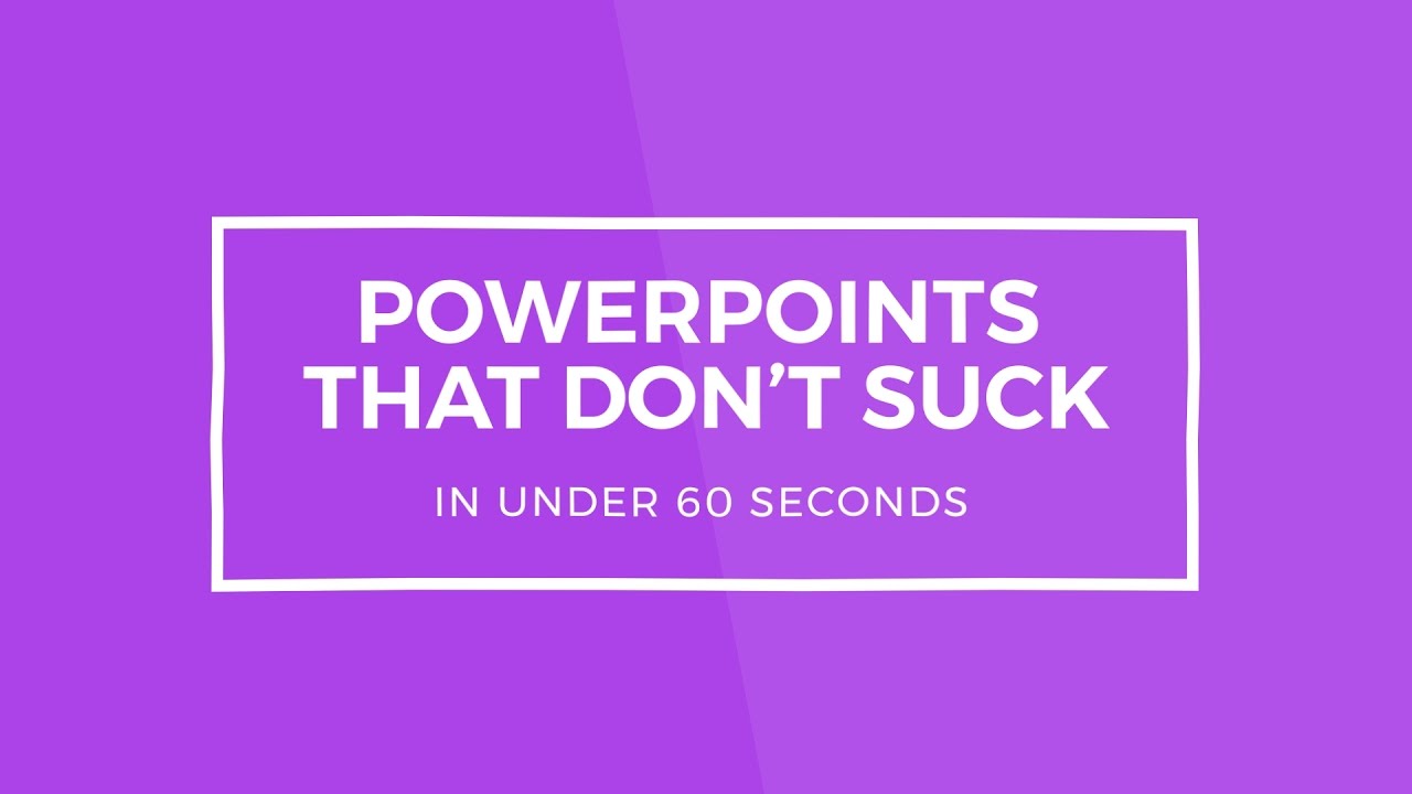 PowerPoint Design Ideas (In Under 60 Seconds)