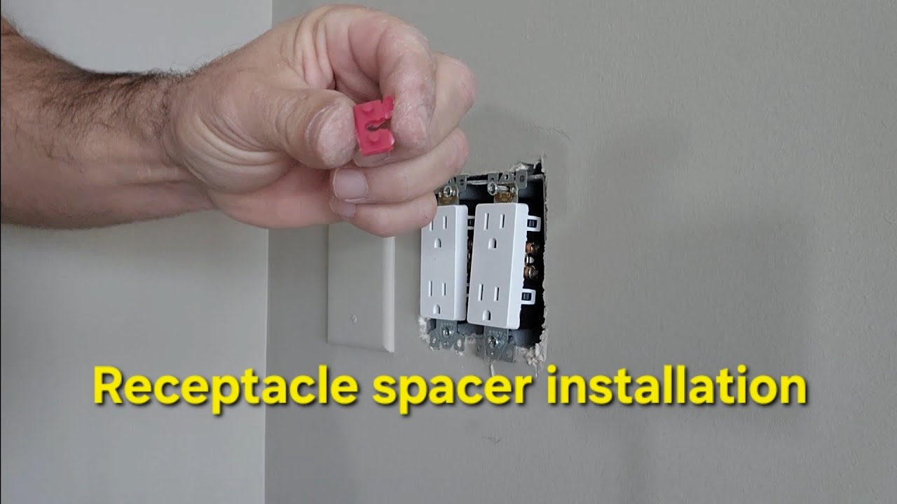 Installing a receptacle/ outlet 2 gang with ( spacer )