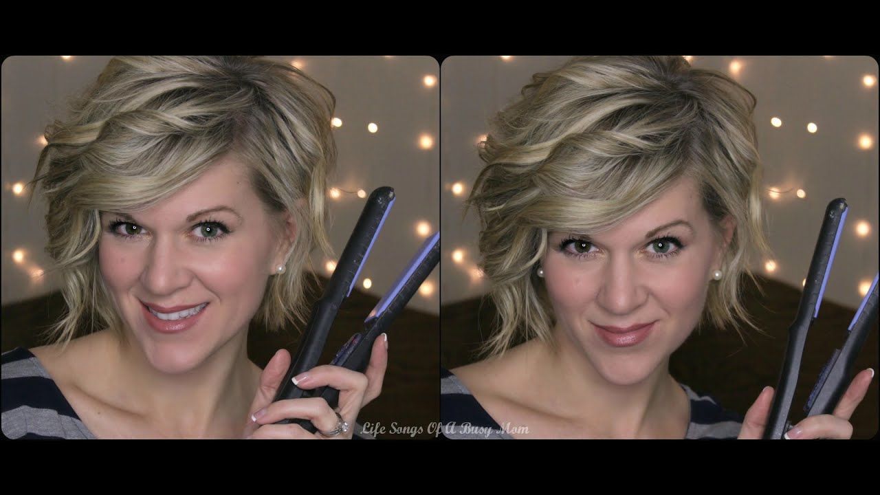 Curly Hair Tutorial For Inverted Or Stacked Bob --Using a Flat Iron