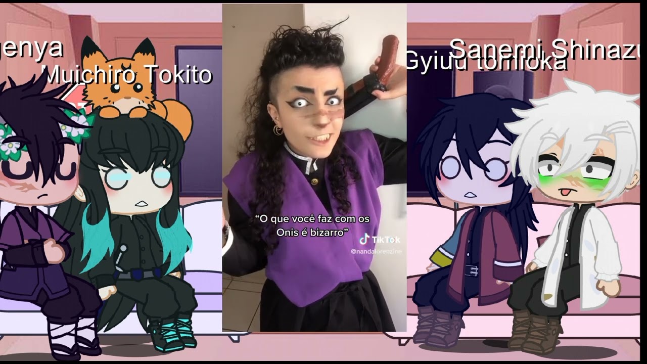 SaneGiyuu e GenMui reagindo a tik tok deles |shipps|gacha nox