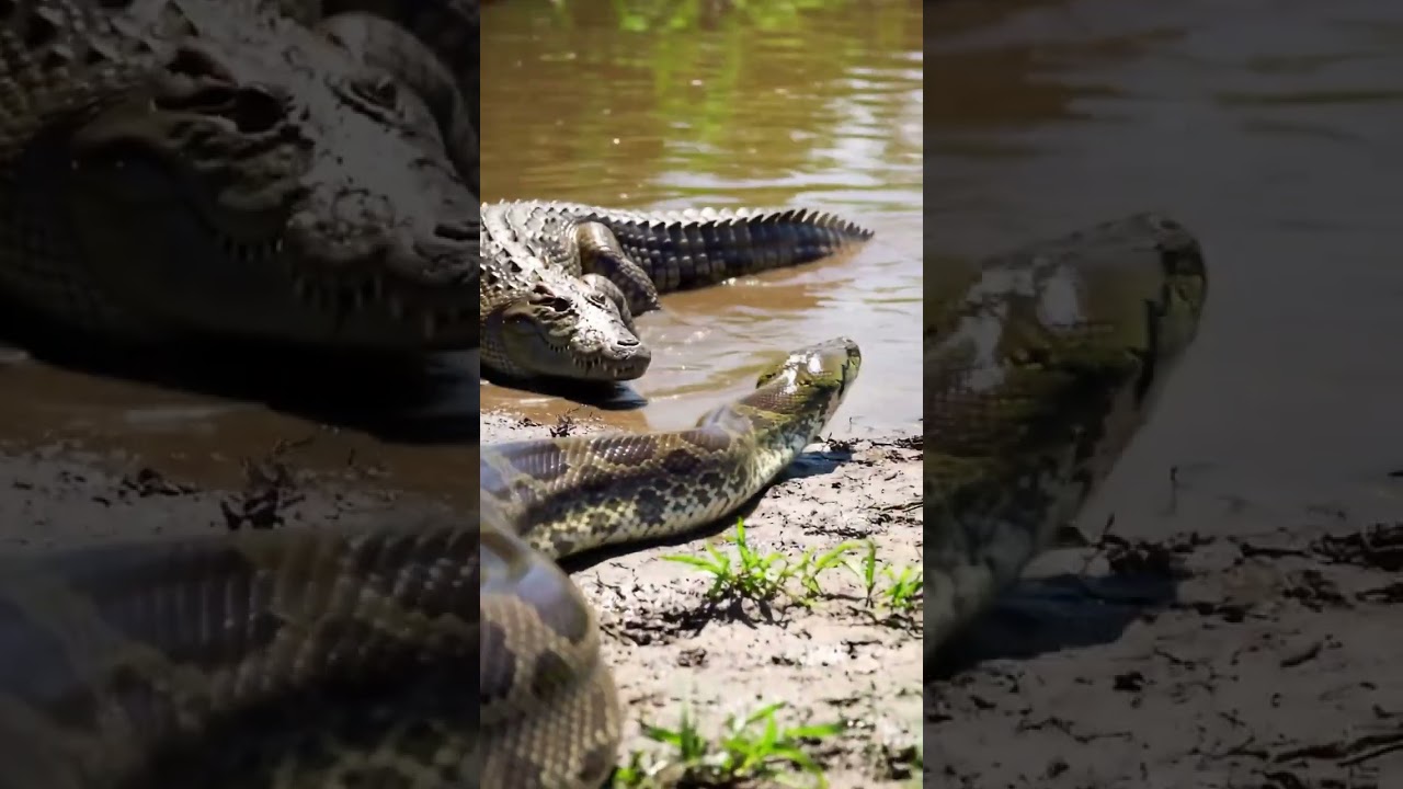 【頂上決戦】ワニ vs アナコンダ。最強の捕食者、勝つのはどっちだ… 