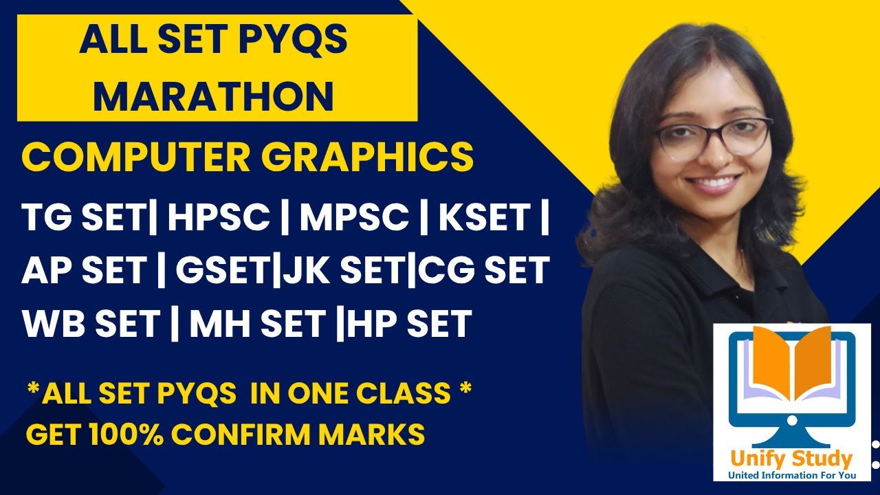MARATHON-Computer Graphics PYQs-All SET Papers|TG SET|KSET|GSET|WB SET|CG SET|MH SET|MP SET|HP SET