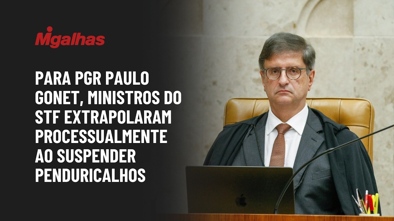 Para PGR Paulo Gonet, ministros do STF extrapolaram processualmente ao suspender penduricalhos