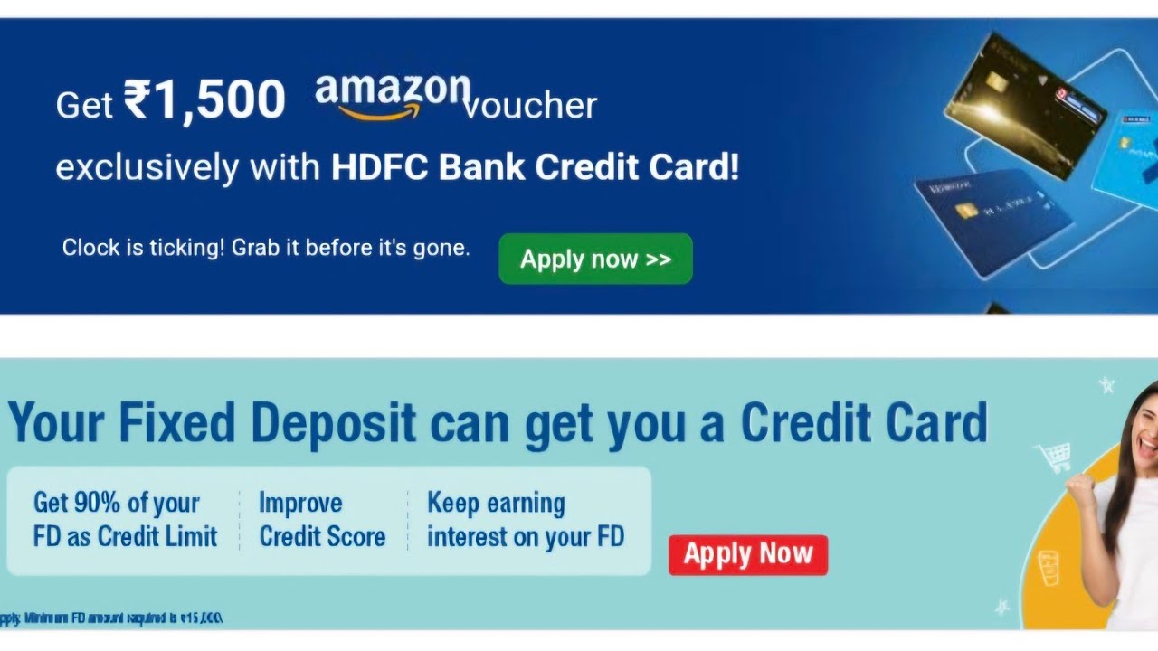 How to apply hdfc credit card against FD
