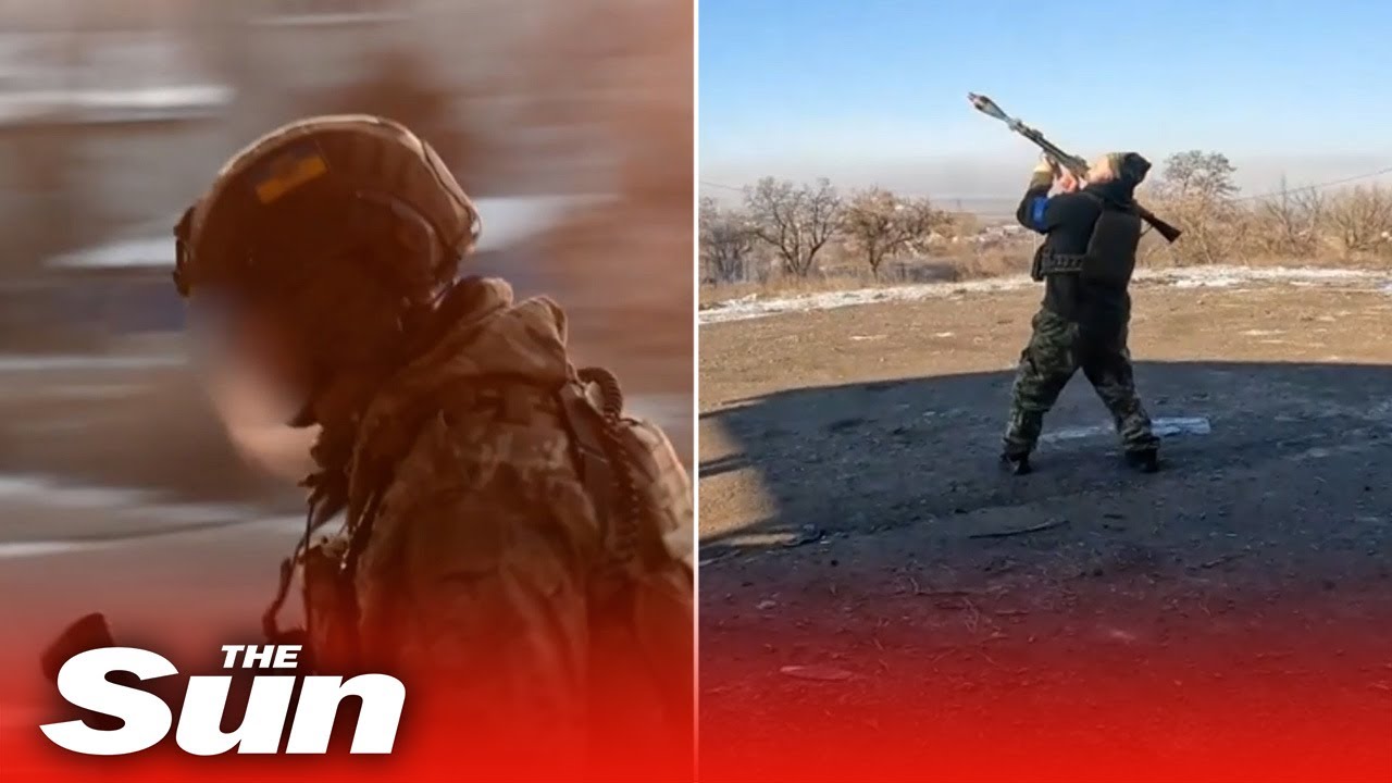 Ukrainian Paratroopers strike Russian forces with rocket launchers in Soledar