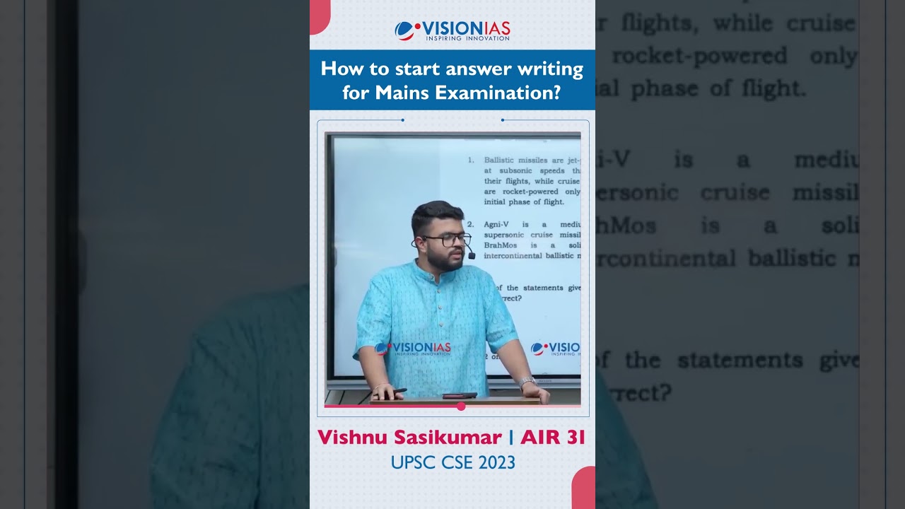 Toppers Tip | Vishnu Sasikumar | AIR 31, UPSC CSE 2023 | Mains
