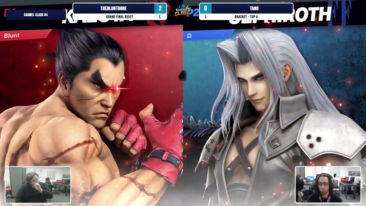 Carmel Clash 4 - Tano (Mario, Sephiroth) vs. Bluntogre (Kazuya, Ken) - Grand Final-Reset