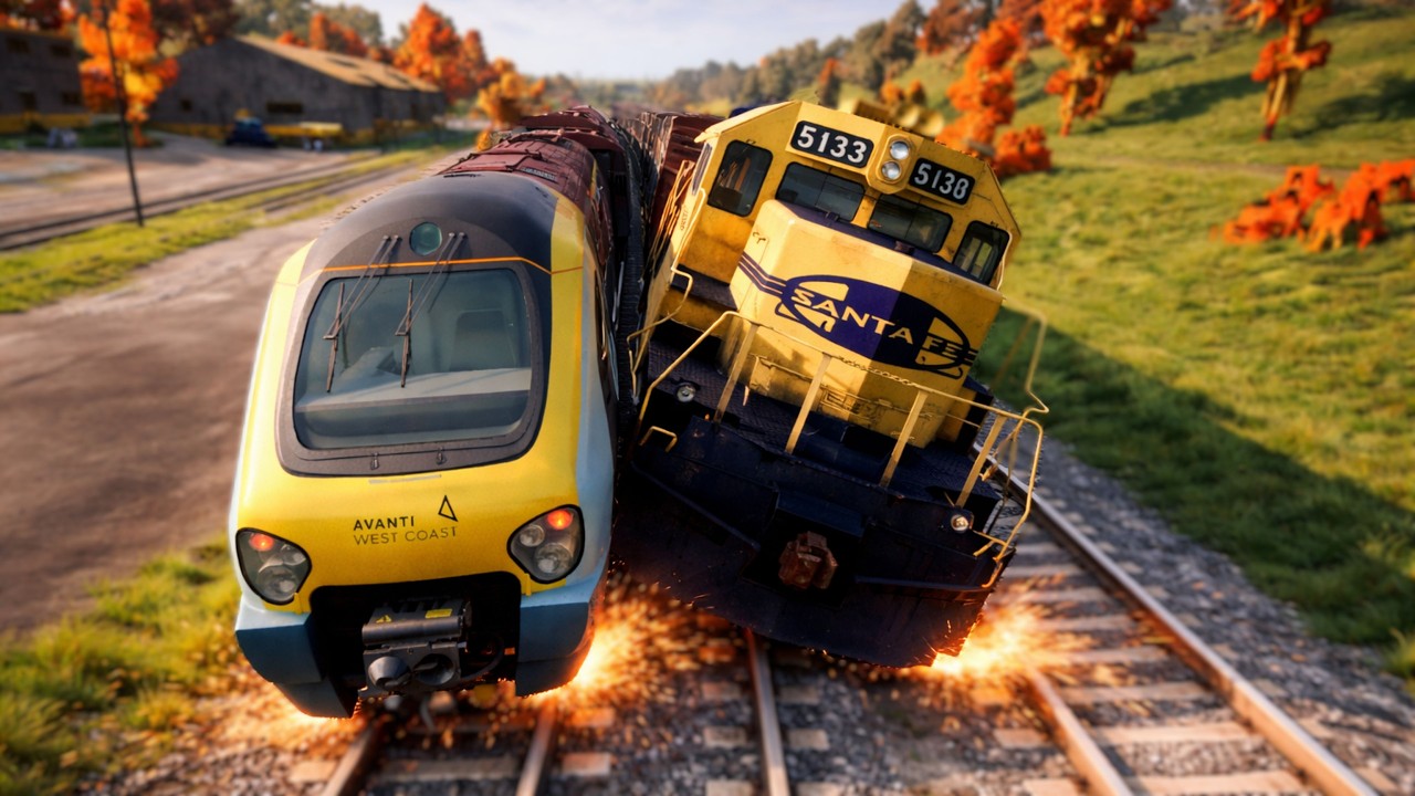 Fun Train Crashes Beamng # 6 ( Train Yard Chaos part 2 ) | @beamng