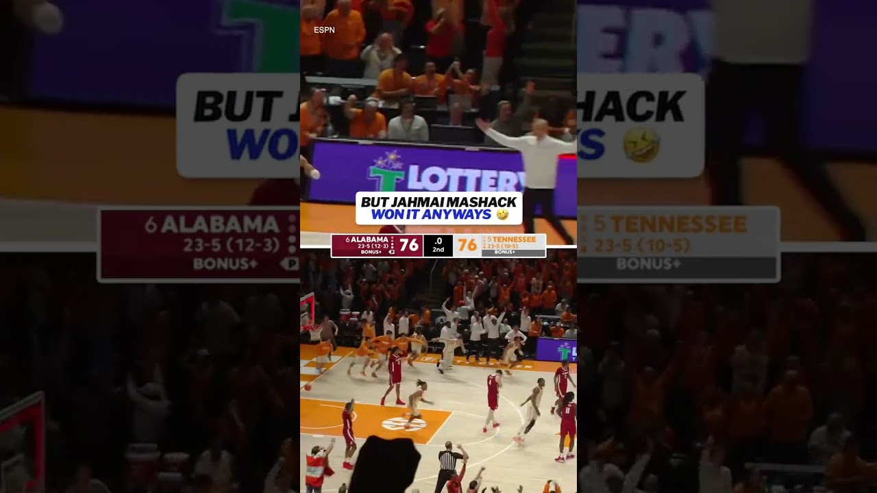 The last time Tennessee hosted Bama, Jahmai Mashack saved the day 😤 #collegebasketball #tennessee