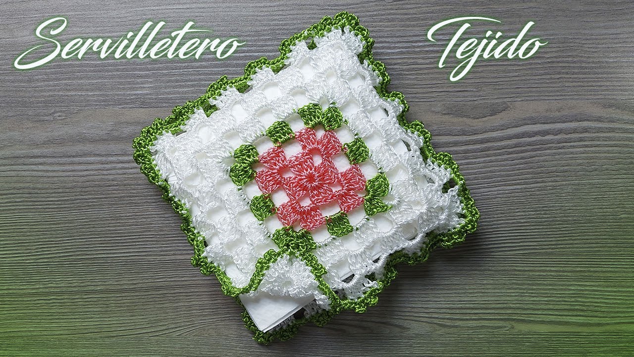 Servilletero tejido a CROCHET
