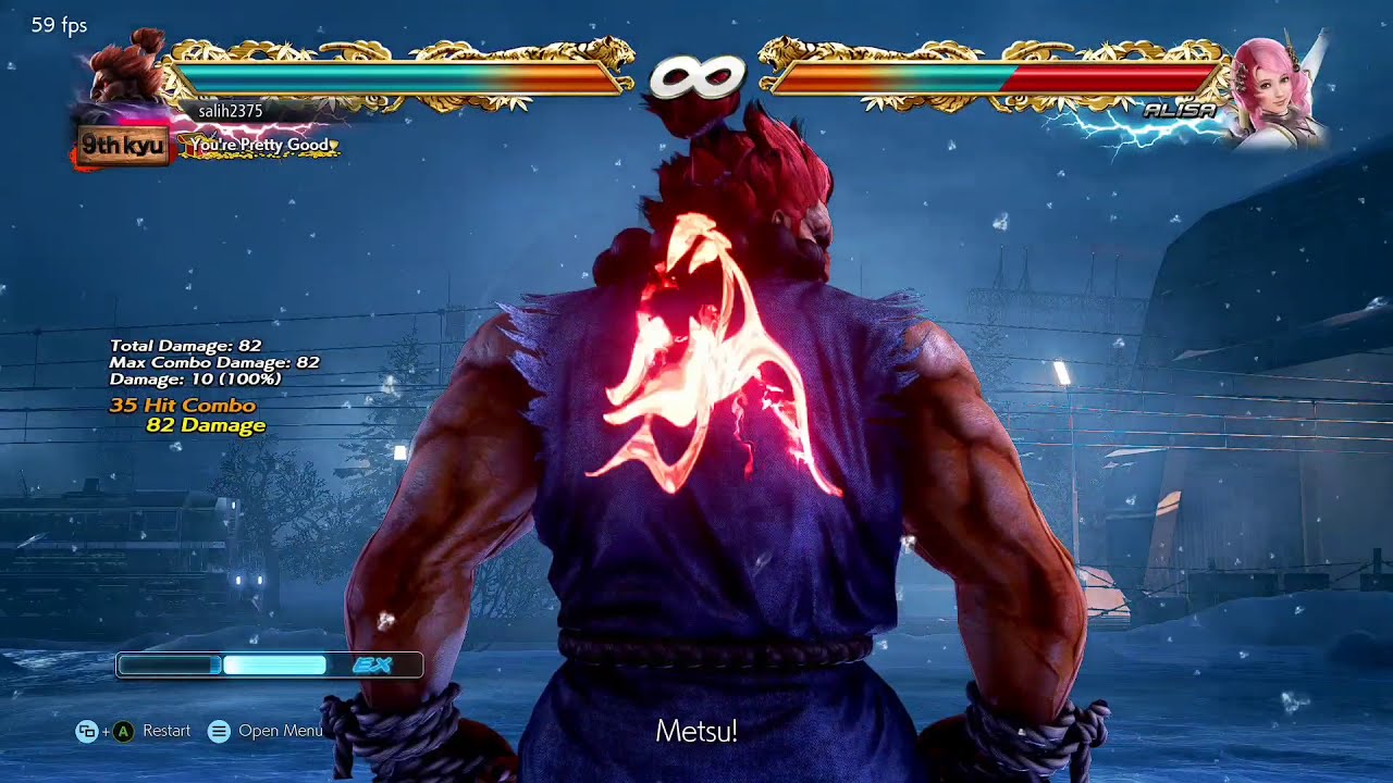 Tekken 7 Akuma season 4 combo video