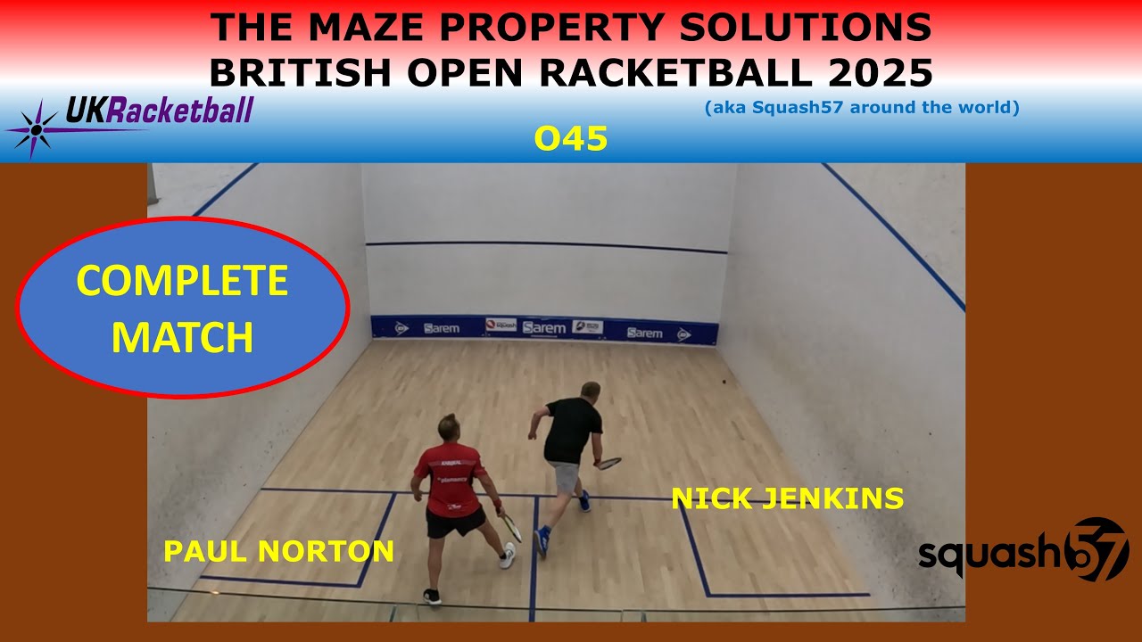 British Open 2025 O45: NICK JENKINS v PAUL NORTON (Squash57)