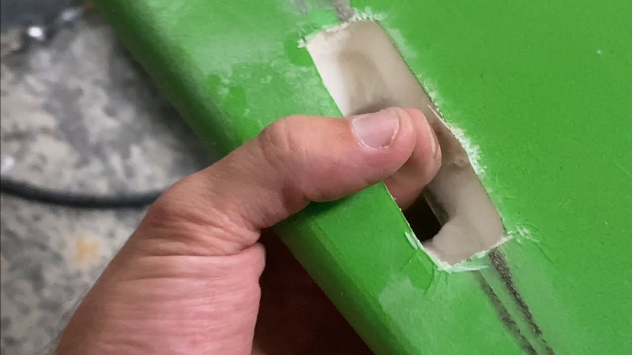 Surfboard repair. Never seen this before...
