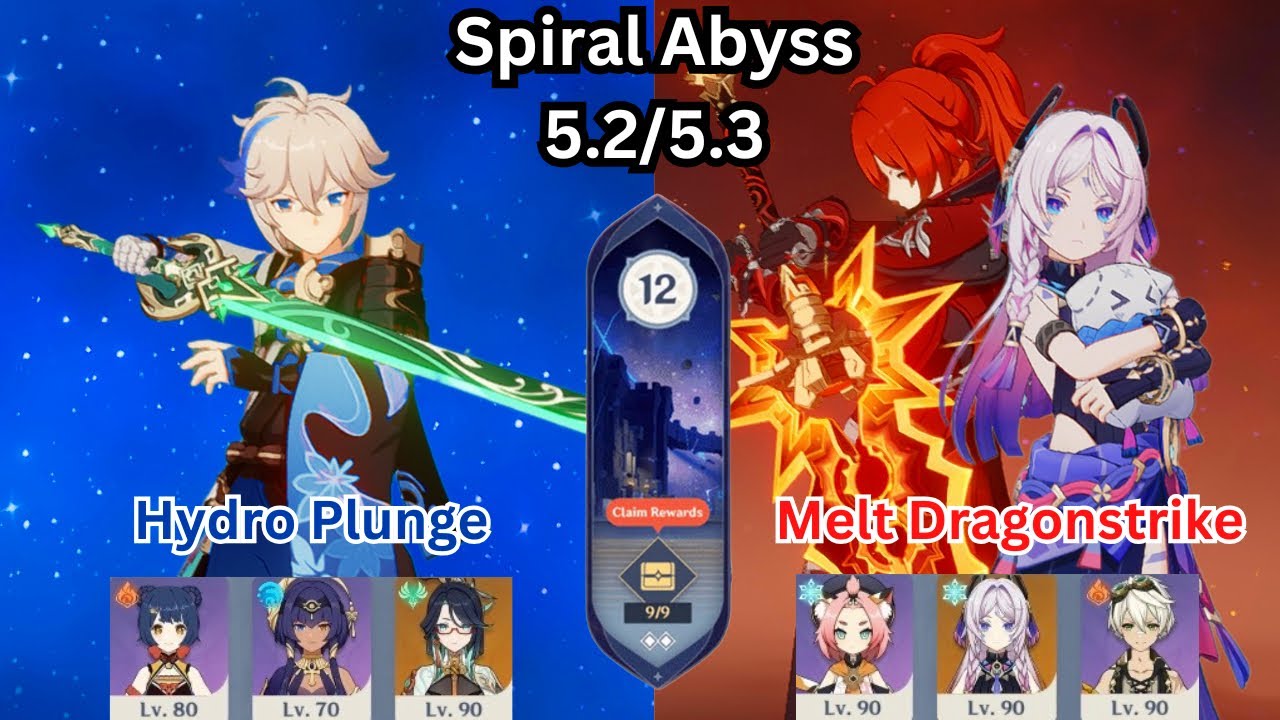 (Mobile) Kazuha Hydro Plunge + Diluc Citlali Melt DS | 5.2/5.3 Spiral Abyss Floor 12| Genshin Impact