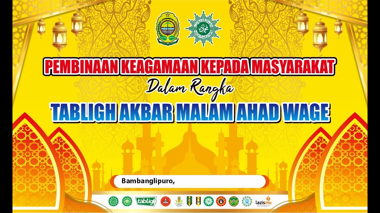 [ LIVE ] Tabligh Akbar Malam Ahad Wage PCM Bambanglipuro | Bersama Ust. Dr. H. Khoiruddin Bashori