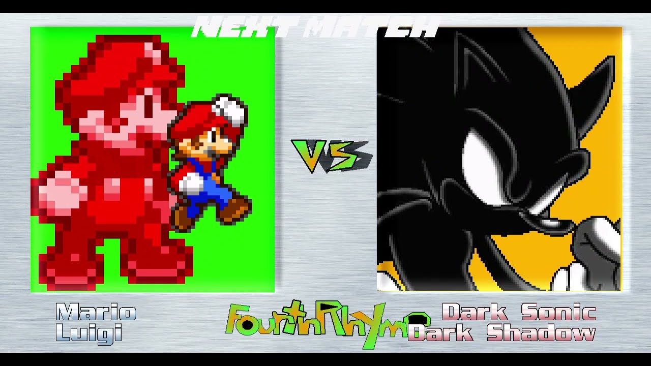 Mugen Request Mario & Luigi VS Dark Sonic & Dark Shadow