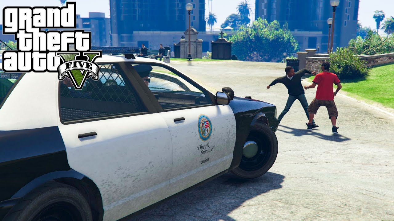 GTA 5 MODS LSPDFR 105 - CAUGHT FIGHTING - COPS CALLED (GTA 5 Mods)