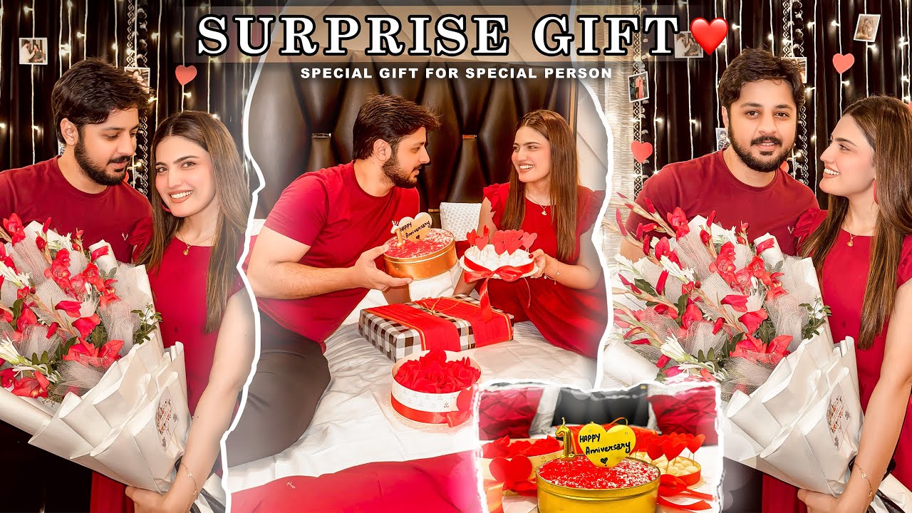 SURPRISE ANNIVERSARY GIFT FOR AREEB ♥️🎁 | Hira K Lea Rishta Agya 😍