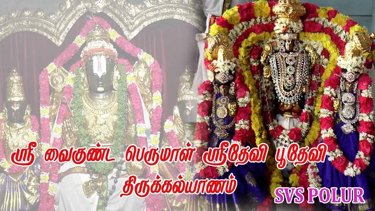 ஸ்ரீ வைகுண்ட பெருமாள் ஸ்ரீதேவி பூதேவி திருகல்யாணம் ஆர்.குண்ணத்தூர் சாமி தாலிகட்டுதல்