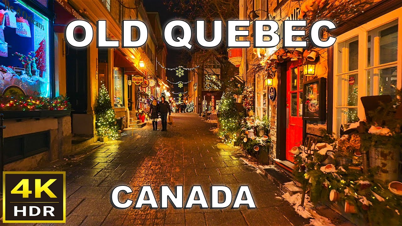 [4K HDR] Old Quebec Walking Tour | Quebec City, Canada | Dec 2023
