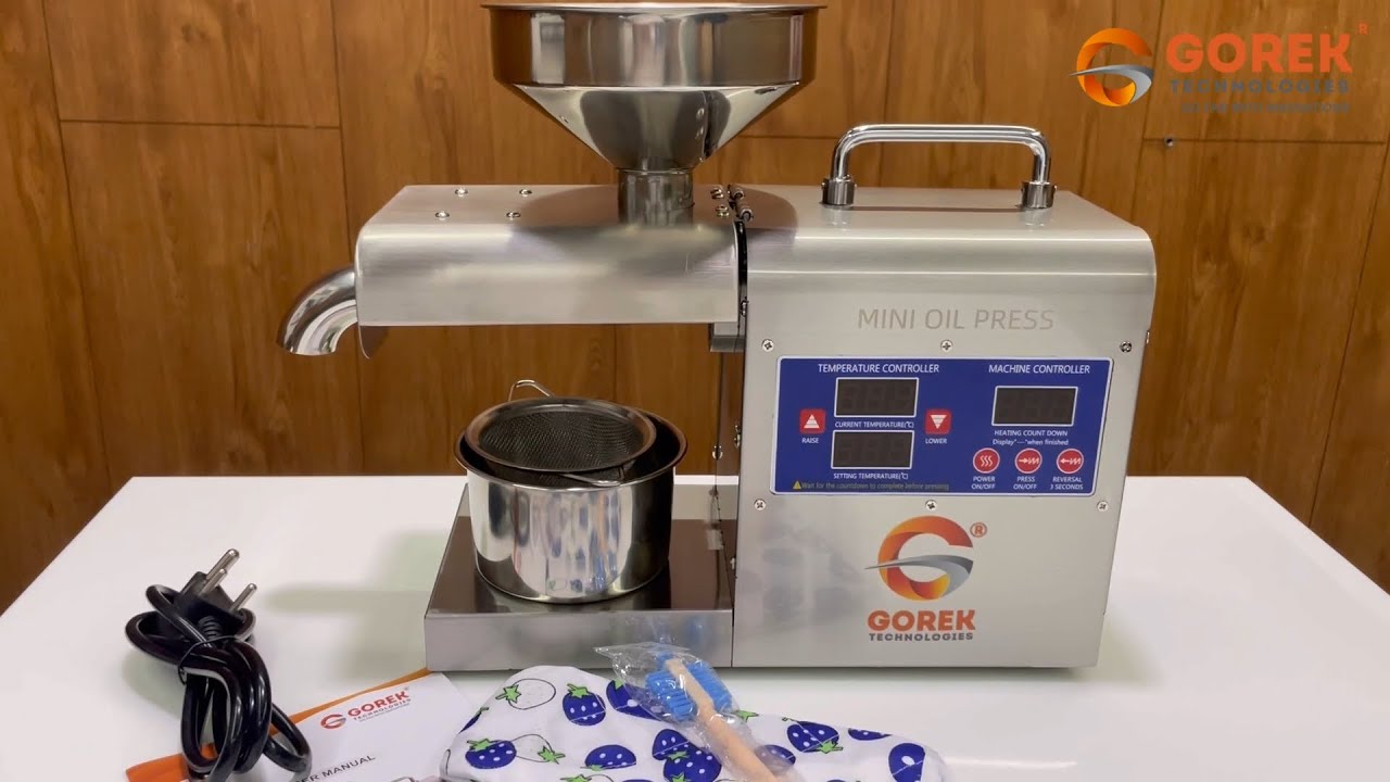 GOREK OIL PRESS MACHINE (GT-O2N) | 600W with DC Motor, CAPACITY: 3-5 KG/HR, (+91 9016891389)