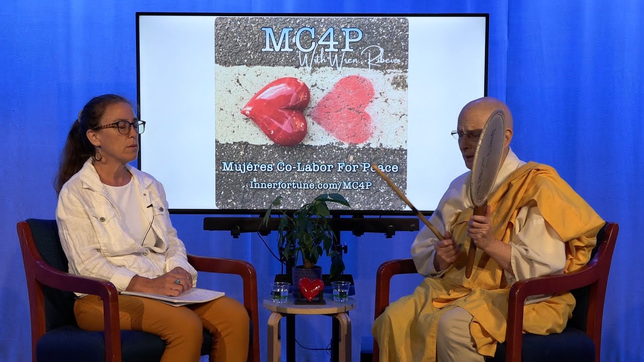 Learning Na Mu Myo Ho Ren Ge Kyo on MC4P with Sister Clare Carter and Wren Ribeiro