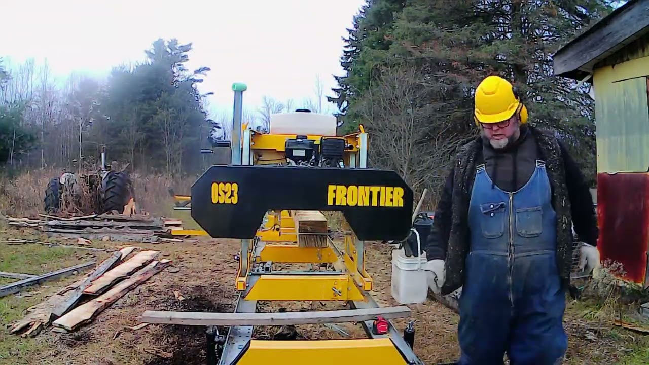 sawing  pine on the os 23 fronteir mill