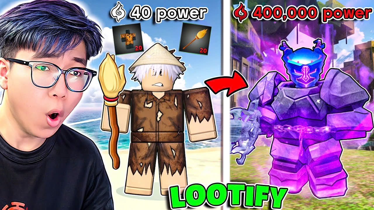 BI HUỲNH MỞ KHÓA SỨC MẠNH BẰNG VIỆC MỞ RƯƠNG KHO BÁU TRONG LOOTIFY (ROBLOX)