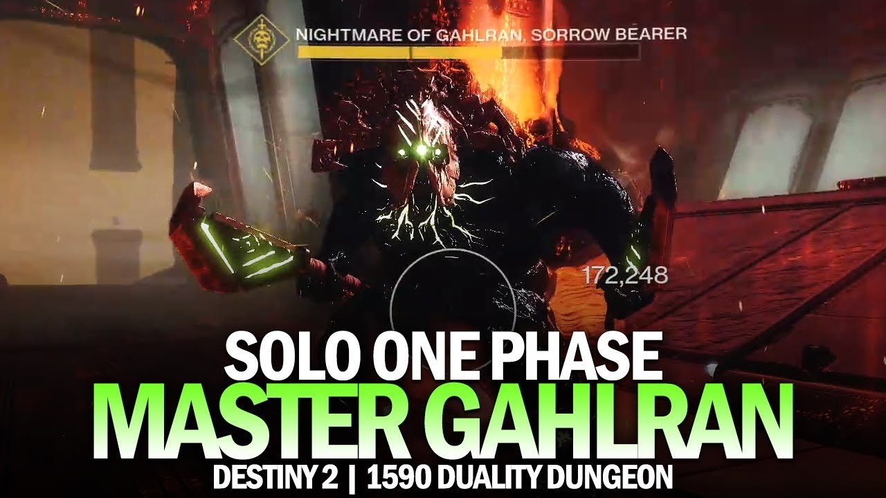 Solo 1590 Master One Phase Nightmare of Gahlran Duality Dungeon Boss [Destiny 2]