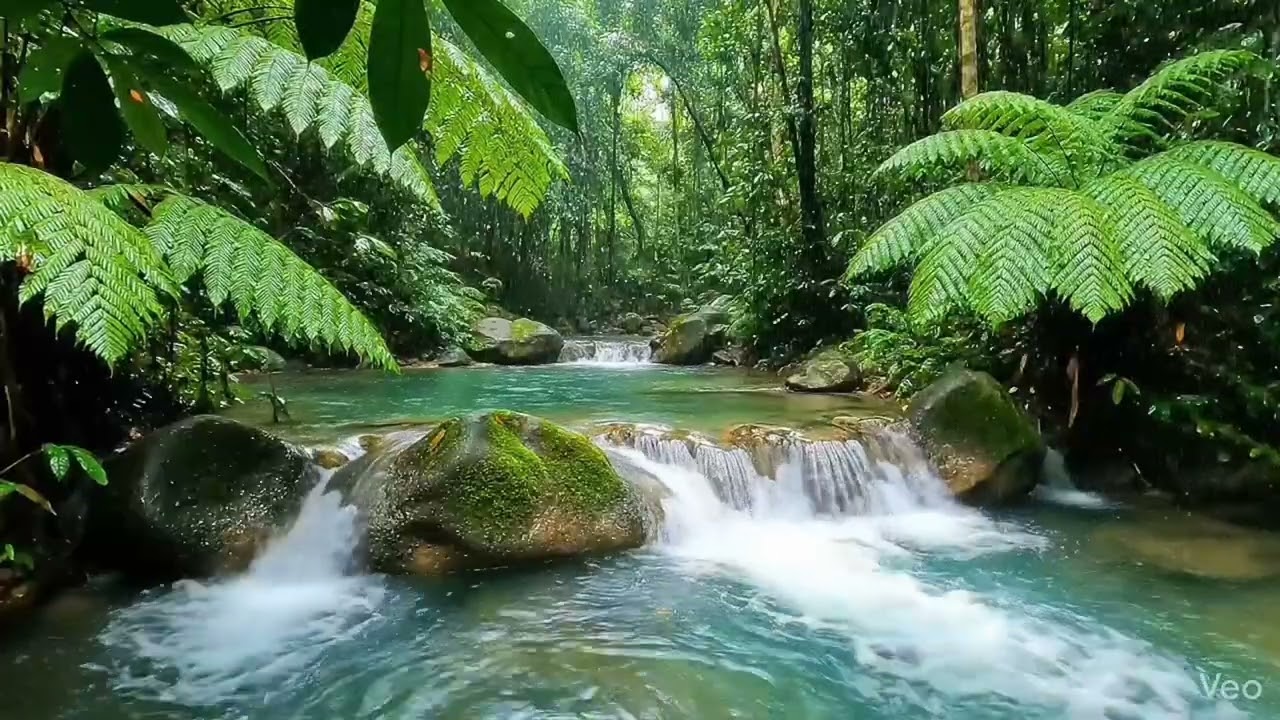 🌿 Escape to Serenity: 1 Hour of Rain & River Sounds 🌟