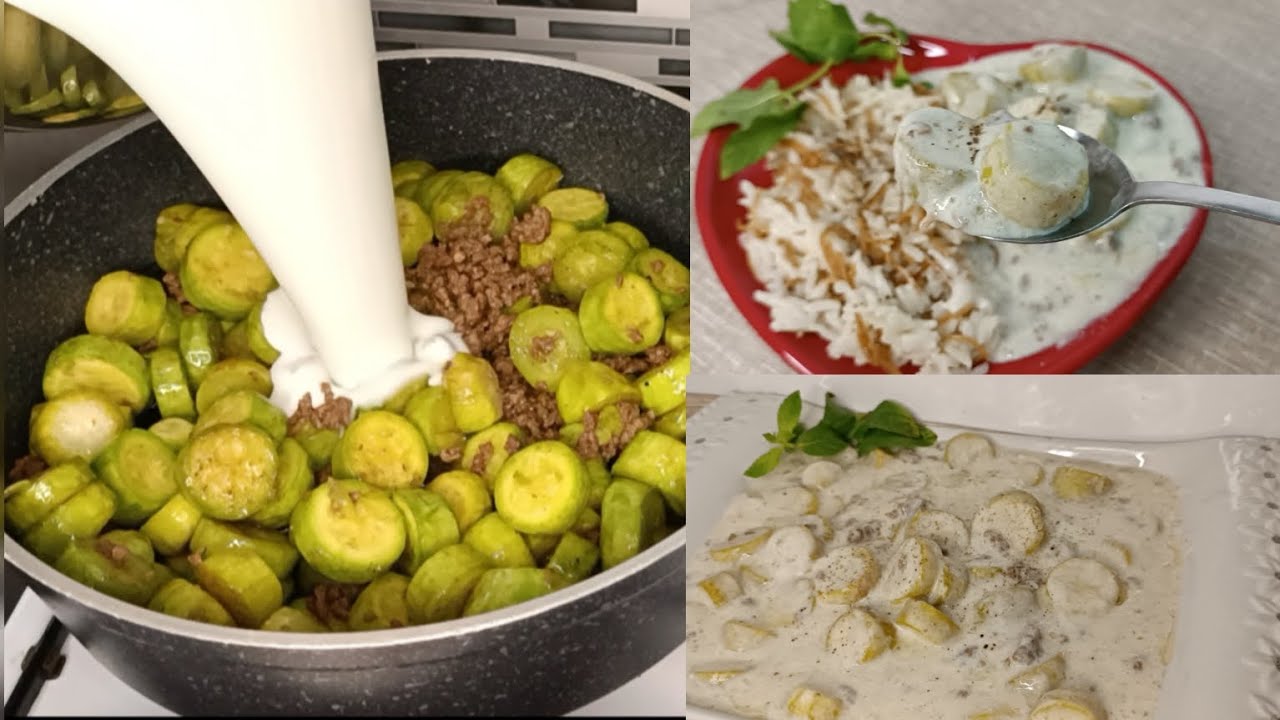 كوسا باللبن للناس المستعجلين 😍سريعة ولذيذة 😋#كوسا_باللبن #سريعة